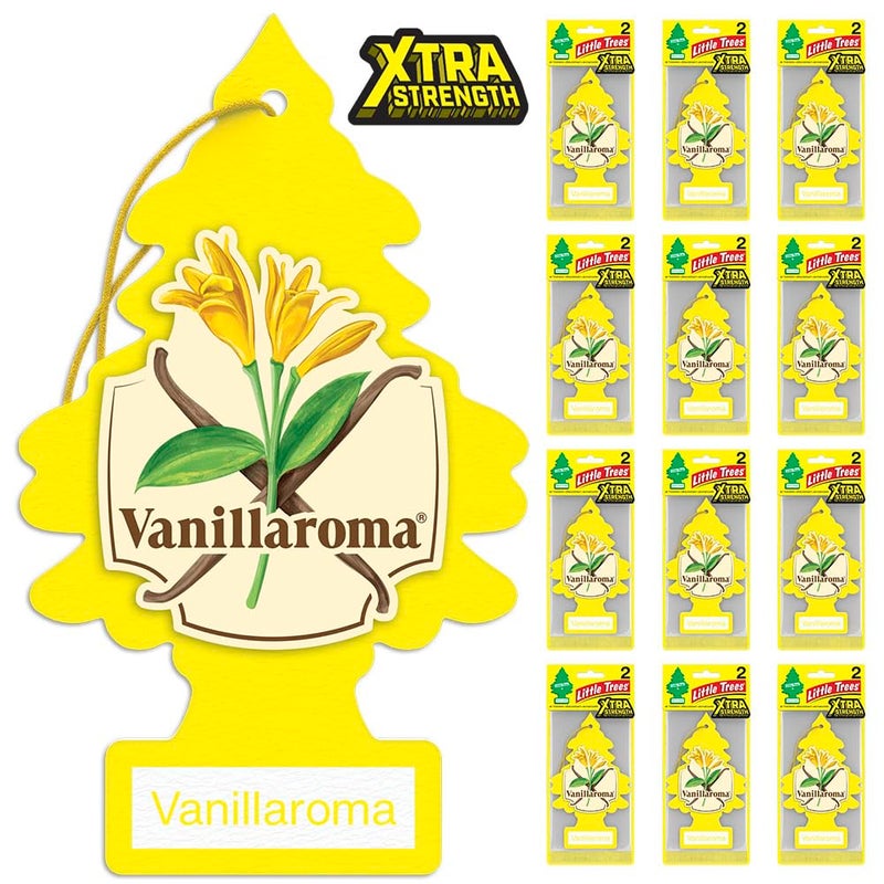 LITTLE TREES Car Air Freshener | Xtra Strength Provides Long-Lasting Scent for Auto or Home | Extra Boost of Fragrance | Vanillaroma, 24 Air Fresheners - Image 2
